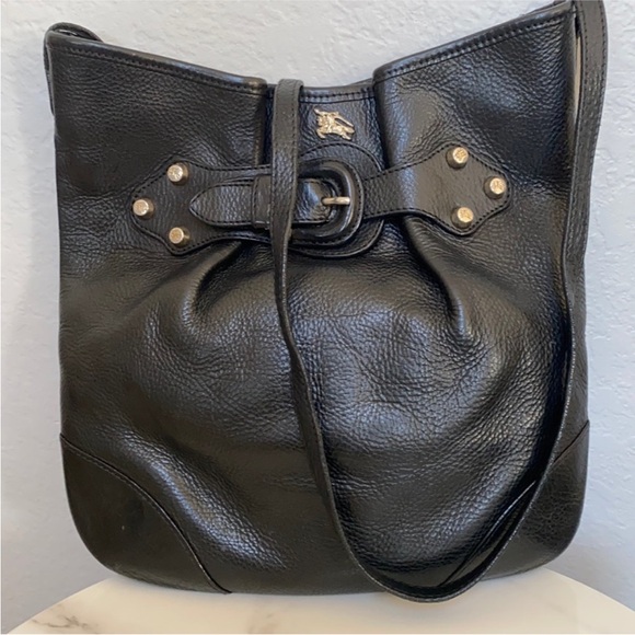 Burberry Handbags - Burberry Black Leather Crossbody Bag bucket bag , saddlebag